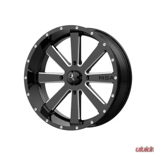 MSA Offroad M34 Flash Wheel 18x7 4x4x137 +0mm Gloss Black Milled - Image 1