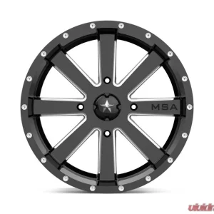 MSA Offroad M34 Flash Wheel 18x7 4x4x156 +0mm Gloss Black Milled - Image 3