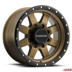 Raceline 935BZ Defender Bronze w/ Black Ring Wheel 17X9 6X139.7 0mm - Image 1