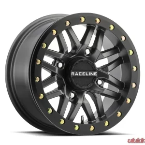 Raceline A91G Ryno Beadlock Gunmetal w/ Black Ring Wheel 15x10 4x137 0mm 5+5 - Image 1