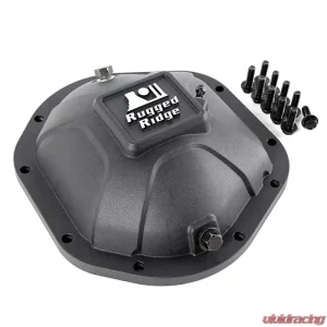 Rugged Ridge Boulder Aluminum Differential Cover, Black, for Dana 44 Jeep - Image 1
