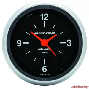AutoMeter GAUGE; CLOCK; 2 5/8in.; 12HR; ANALOG; SPORT-COMP - Image 1