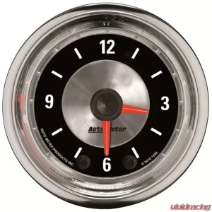 AutoMeter GAUGE; CLOCK; 2 1/16in.; 12HR; ANALOG; AMERICAN MUSCLE - Image 1