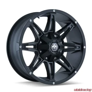 Mayhem Rampage 8090 Matte Black 18X9 6X135/6X139.7 -12MM 106MM Wheel - Image 1