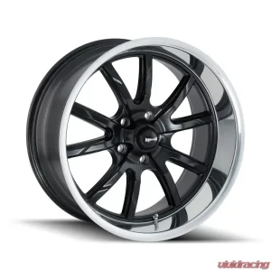 Ridler Wheels Aluminum 650 20x10 Matte Black Polished Lip 5x127 | 5x5 Bolt Pattern - Image 1