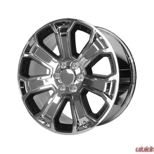 OE Creations PR113 Wheel 20x9 6x6x139.7 +24mm Chrome w/Matte Black Accents - Image 1