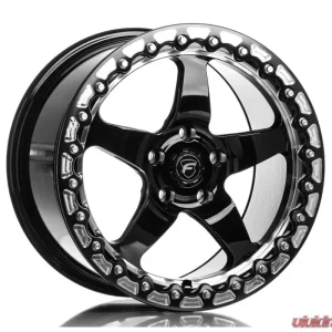 Forgestar D5 Beadlock Wheel 17x10 5x114.3 50mm Gloss Black w/ Machined Lip - Image 1