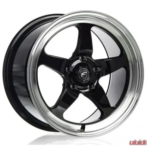 Forgestar D5 Drag Wheel 17x10 5x115 30mm Gloss Black w/ Machined Lip - Image 1