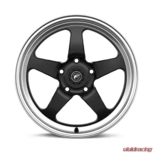 Forgestar D5 Drag Wheel 17x5 5x120.65 -26mm Gloss Black w/ Machined Lip - Image 2
