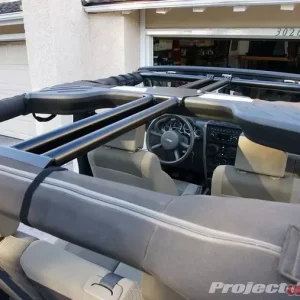 Rockhard 4x4 Unpainted Rear Overhead Center Bars Jeep Wrangler JK 4-Door 2007-2018 - Image 2