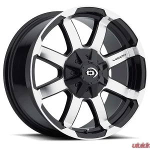 Vision 413 Valor Wheel 15x7.5 6x5.5 -12mm Gloss Black Machined Face - Image 1