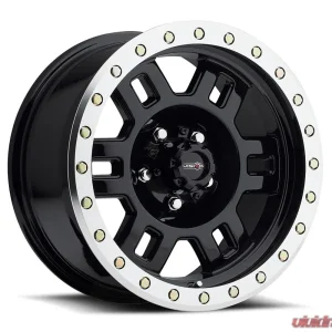 Vision 398 Manx Wheel 16x8 5x5.5 0mm Gloss Black Machined Lip - Image 1