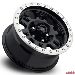 Vision 398 Manx Wheel 16x8 5x4.5 0mm Gloss Black Machined Lip - Image 2