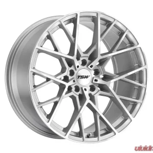 TSW Sebring Wheel 18x9.5 5x112 35mm Silver w/ Mirror Cut Face - Image 1
