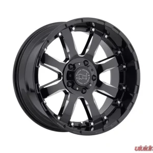 Black Rhino Sierra Gloss Black w/ Milled Spokes Wheel 17x9 5x127|5x5 -12mm CB78 - Image 2