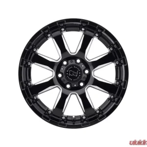 Black Rhino Sierra Gloss Black w/ Milled Spokes Wheel 17x9 6x139.70|6x5.5 12mm CB112 - Image 1