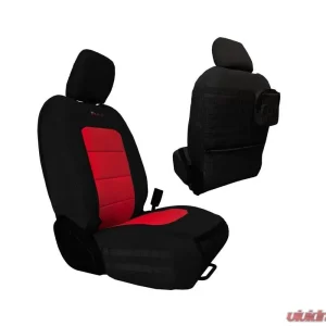 Bartact Black/Red Tactical Front Seat Covers Jeep Wrangler JL 4 DR 2018-2024 - Image 1