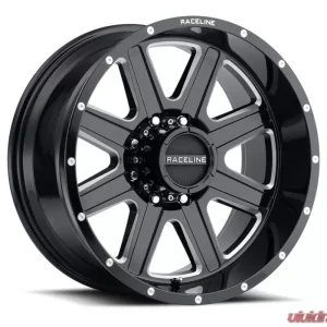Raceline Wheels 940M Hostage 20x9 8x165.1 0mm Gloss Black Milled - Image 1
