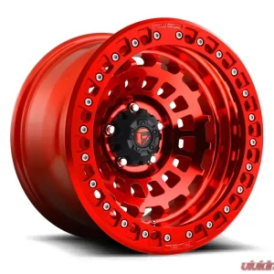 FUEL D100 Zephyr BL Candy Red 1-Piece Cast Wheel 17x9 5x127 -38mm - Image 1