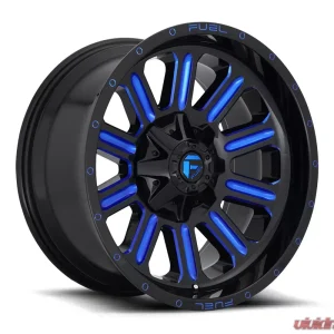 FUEL D646 Hardline Gloss Black w/ Candy Blue 1-Piece Cast Wheel 20x10 5x114.3 | 5x127 -18mm - Image 2