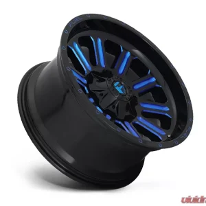 FUEL D646 Hardline Gloss Black w/ Candy Blue 1-Piece Cast Wheel 20x10 5x114.3 | 5x127 -18mm - Image 3