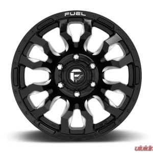 FUEL D673 Blitz Gloss Black & Milled Cast Wheel 20x10 5x127 | 5x5 -18mm - Image 1