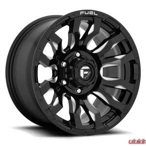 FUEL D673 Blitz Gloss Black & Milled Cast Wheel 22x12 5x127 | 5x5 -44mm - Image 2