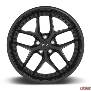 Niche M226 Vice Satin Black w/ Gloss Black Lip 1-Piece Cast Wheel 20x9 5x114.3 35mm - Image 1