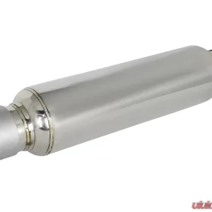 aFe Power Mach Force-Xp Stainless Resonator 2-1/2 IN Inlet/Outlet x 4 IN Dia. x 15 IN Body x 19 IN OAL - Image 1