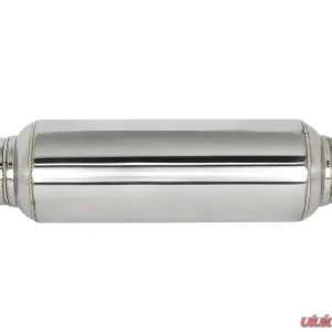 aFe Power Mach Force-Xp Stainless Resonator 2-1/2 IN Inlet/Outlet x 4 IN Dia. x 12 IN Body x 15 IN OAL - Image 2