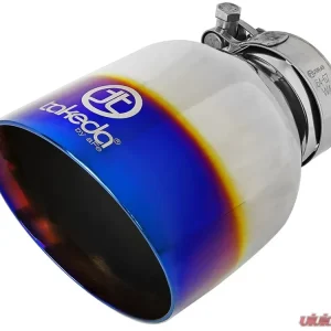 Takeda Universal Clamp-on Exhaust Tip Blue Flame 2-1/2 IN Inlet x 4-1/2 IN Outlet x 7 IN L - Image 1