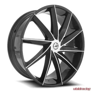Azara 506 Wheel 28x9.5 5x115|5x120 15mm Gloss Black Machined - Image 2