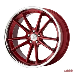 Asanti Black ABL-23 Sigma Wheel 20x10.5 5x5x112 +38mm Candy Red w/Chrome Lip - Image 1