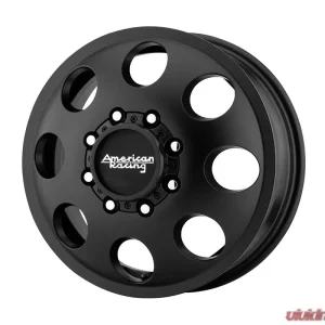 American Racing AR204 Baja Dually 16x6 8x8x165.1 +111mm Satin Black - Front Wheel - Image 1