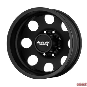 American Racing AR204 Baja Dually 16x6 8x8x165.1 -134mm Satin Black - Rear Wheel - Image 1