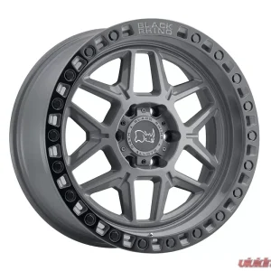 Black Rhino Kelso Wheel 20x9 5x127 | 5x5 0mm Battleship Gray w/Black Lip Edge & Black Bolts - Image 1