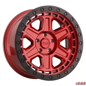Black Rhino Reno Wheel 17x9 5x127 | 5x5 -18mm Candy Redw/Black Lip Edge & Black Bolts - Image 1