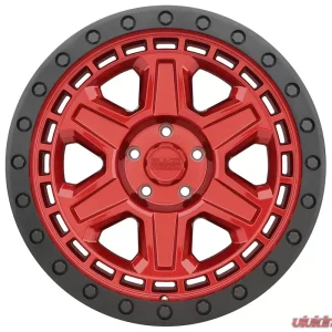 Black Rhino Reno Wheel 17x9 5x127 | 5x5 -18mm Candy Redw/Black Lip Edge & Black Bolts - Image 3