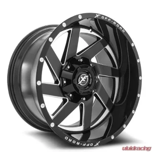 XF Off-Road XF-205 Wheel 20x9 5x127|5x139.7 0mm Gloss Black w/ Milled Window - Image 2