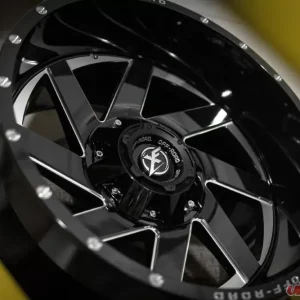 XF Off-Road XF-205 Wheel 20x10 5x127|5x139.7 -24mm Gloss Black w/ Milled Window - Image 5