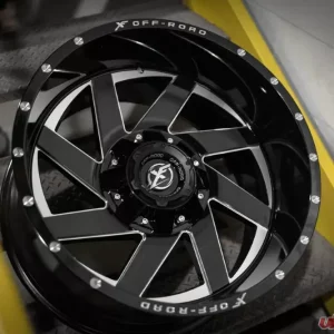 XF Off-Road XF-205 Wheel 20x10 5x150 | 5x139.7 | 5x5.5 -24mm Gloss Black w/ Milled Window - Image 3