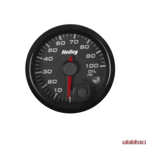 2-1/16 HOLLEY OIL PRES GAUGE-BLK - Image 1
