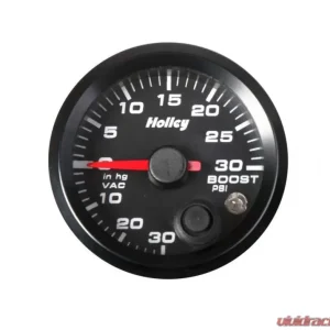 2-1/16 HOLLEY BOOST/VAC GAUGE-BLK - Image 1
