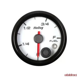 2-1/16 HOLLEY FUEL LEVEL GAUGE-WHT - Image 1