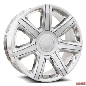OE Revolution D-05 Wheel 24x10 6x139.7 31mm Chrome w/ Chrome Insert - Image 1