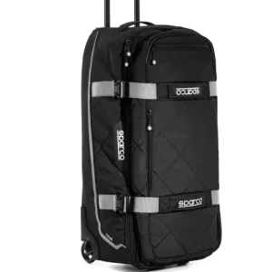 Sparco Black/Silver Tour Rolling Duffle Bag - Image 1