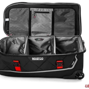 Sparco Black/Silver Tour Rolling Duffle Bag - Image 3