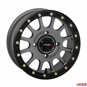 System 3 Off-Road SB-5 Beadlock Wheel 15x10 4x156 5+5 -5mm Gunmetal Grey | Black - Image 1