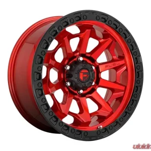 FUEL D695 Covert Wheel 17x9 5x127 | 5x5 1mm Candy Red Black Bead Ring - Image 1