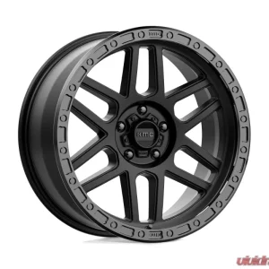KMC KM544 Mesa Wheel 17x9 5x127 | 5x5 -12mm Satin Black w/ Gloss Black Lip - Image 1